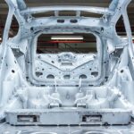 EX60 Body structure with mega cast rear floor